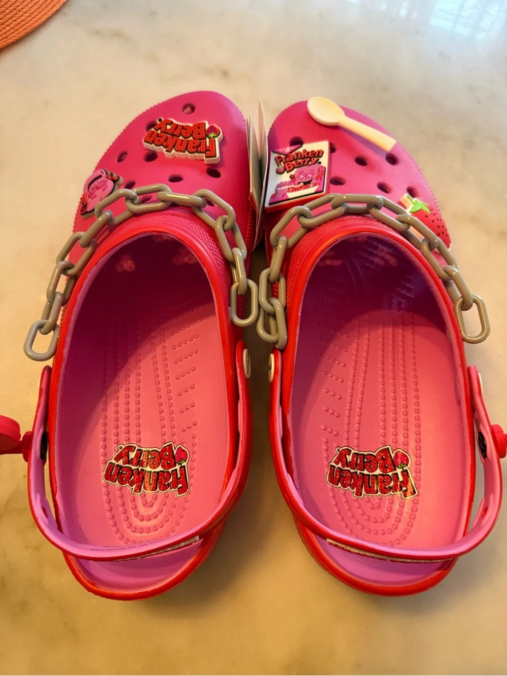 CROCS Franken Berry Pink Kids' Clogs with Charms